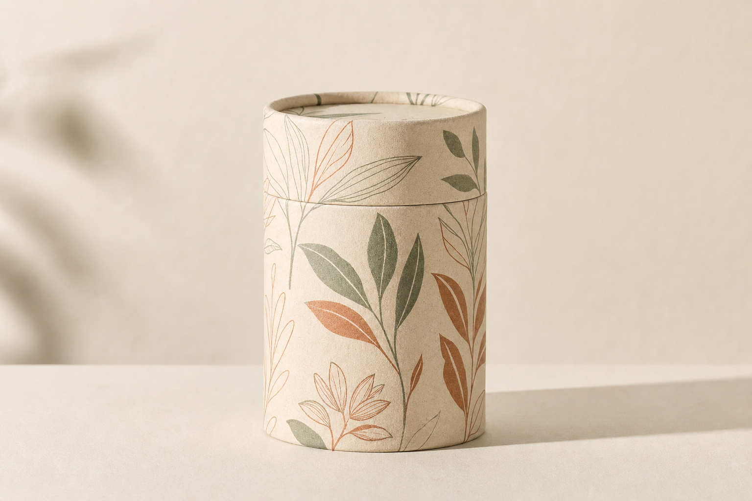 Cylinder med botanisk tryk